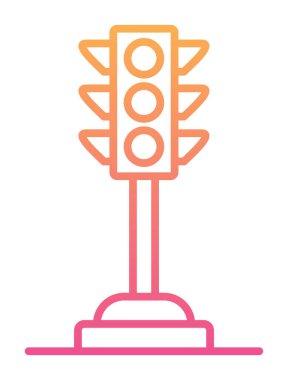 Trafik ışığı web simgesi illüstrasyonu