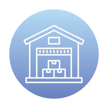 Web için depo vektör simgesinin basit illüstrasyonu