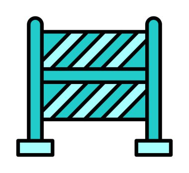 Bariyer. Web simgesi basit illüstrasyon