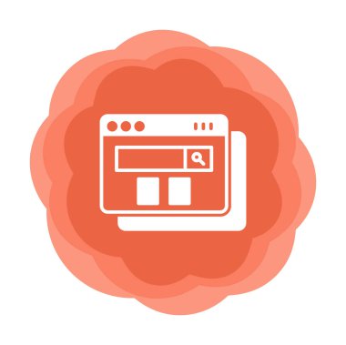 tarayıcı web sayfası simgesi, vektör illüstrasyonu