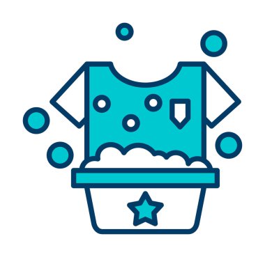 Çamaşır, tişört ikonu, vektör illüstrasyonu