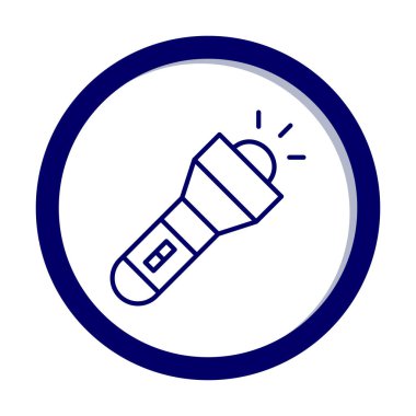 Seyahat fenerinin düz simgesi. Renkli vektör çizimi