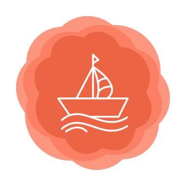 tekne ikonu vektör çizimi tasarımı 