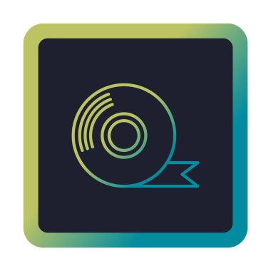 Yapışkan bant vektör düz simge tasarımı 