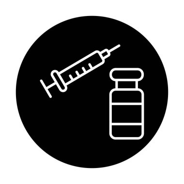 Şırınga web simgesi, vektör çizim 