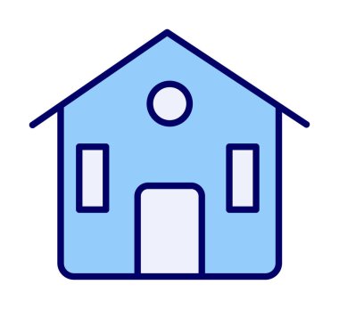 Ev. Web simgesi basit illüstrasyon