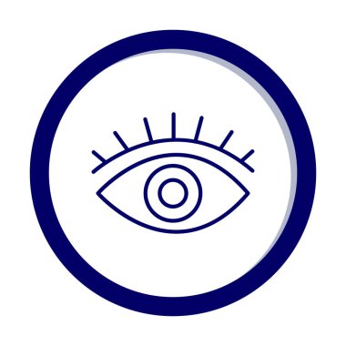 Göz simgesi. düz vektör illüstrasyonu