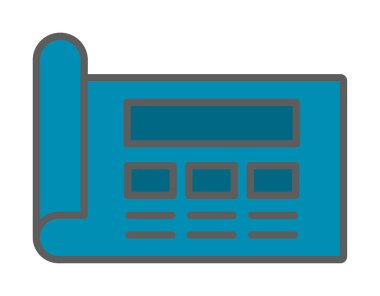 Şablon simgesi, vektör illüstrasyonu basit tasarım