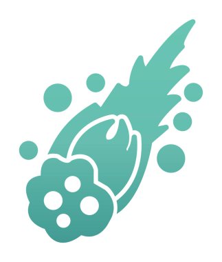 Alev Meteor düz ikon vektör çizimi