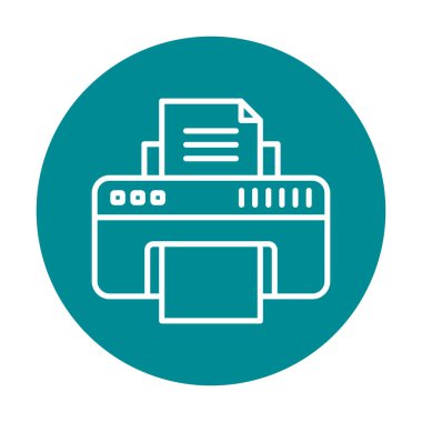yazıcı simgesi web basit illüstrasyon
