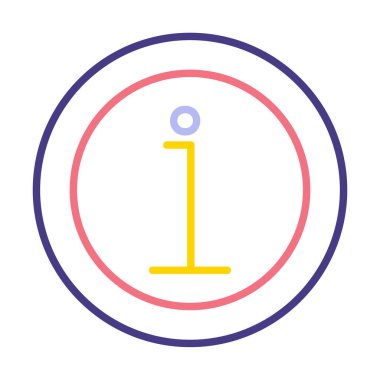 bilgi simgesi. bu daire beyaz bir arkaplanda izole edilmiş 