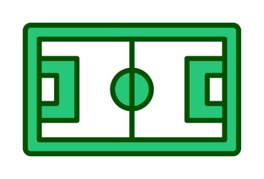 futbol sahası simgesi web vektör illüstrasyonu