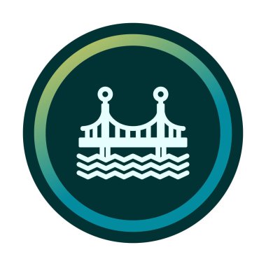 Köprü modern simgesinin vektör illüstrasyonu