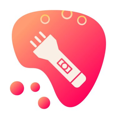 Seyahat fenerinin düz simgesi. Renkli vektör çizimi