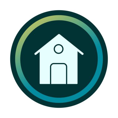 ev düz ikon vektör illüstrasyonu 