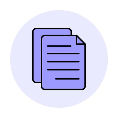 belge düz simgesi, vektör illüstrasyonu 