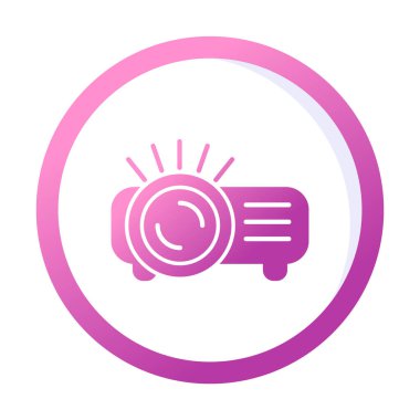 Projektör simgesi basit illüstrasyon vektörü