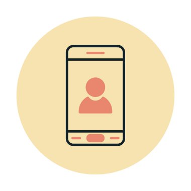 Mobil Kullanıcı simgesi vektör çizimi