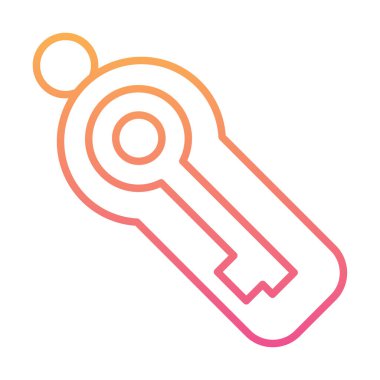 Anahtar sembolü web simgesi, vektör illüstrasyonu