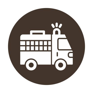 Van düz vektör simgesi