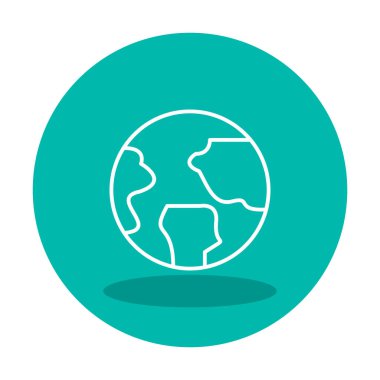 Dünya küresel ikonunun vektör illüstrasyonu