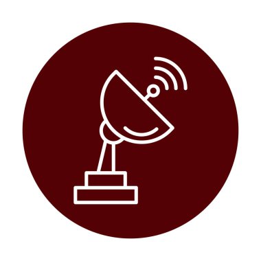 uydu anten simgesi, vektör illüstrasyonu