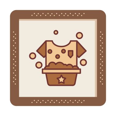 Çamaşır, tişört ikonu, vektör illüstrasyonu