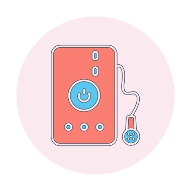 Su banyosu web simgesi, illüstrasyon