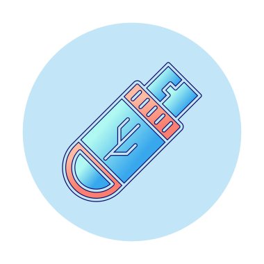 USB simge vektörü. Flash Disk simgesi 