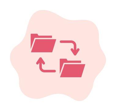 Basit Veri Aktarımı simgesi, vektör illüstrasyonu