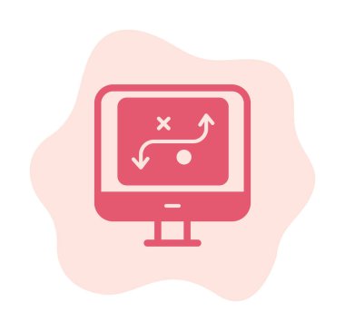 iş stratejisi simgesi, vektör illüstrasyonu basit tasarım