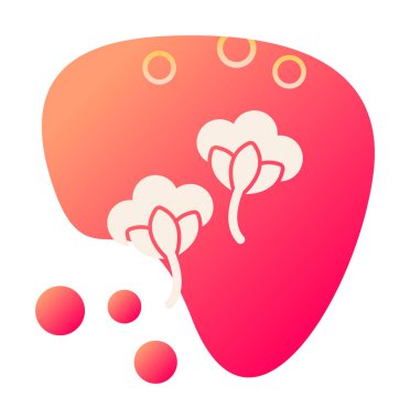 Pamuk çiçeklerinin basit web çizimi