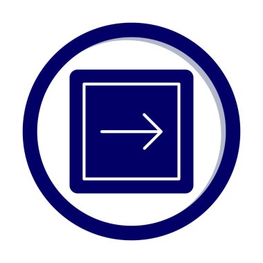 Sağ Ok simgesi, vektör illüstrasyonu basit tasarım