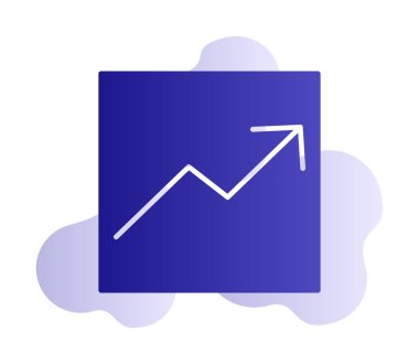 Basit iş ekonomisi grafik simgesi, vektör illüstrasyonu