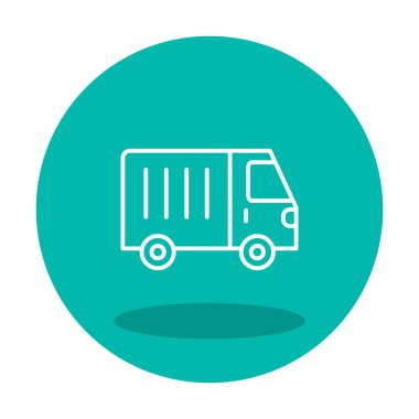 Van düz vektör simgesi