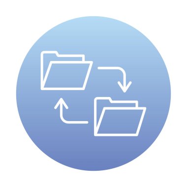 Basit Veri Aktarımı simgesi, vektör illüstrasyonu