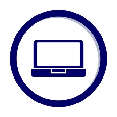 dizüstü bilgisayar simgesi, vektör illüstrasyonu basit tasarım 