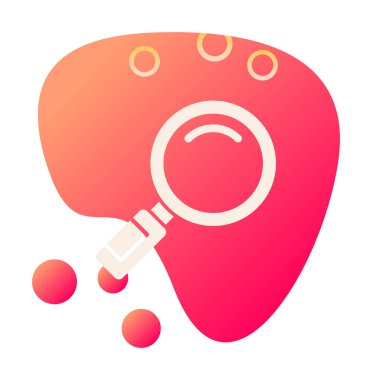 Büyüteç simgesi düz stil. Loupe renk simgesini ara. Vektör illüstrasyonu 