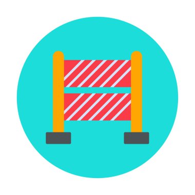 Bariyer. Web simgesi basit illüstrasyon