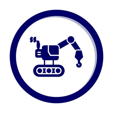 Yapı vinç simgesi, vektör illüstrasyon tasarımı