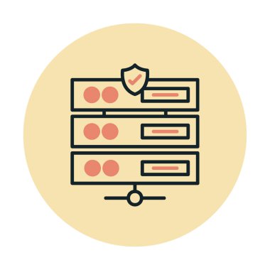 Sunucu simgesi tasarımı, vektör illüstrasyonu                