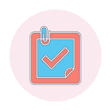 Planlayıcı Tamamlanmış simge vektör çizimi