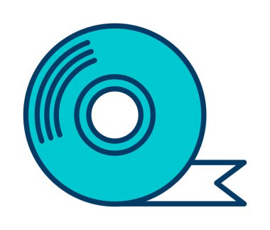 Yapışkan bant vektör düz simge tasarımı 