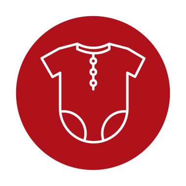 Bebek Kıyafeti Simgesi, Bebek Giysisi, Vektör İllüstrasyonu