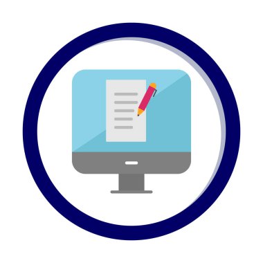 Beyaz arkaplanda Bilgisayar Kopyalama vektör çizimi