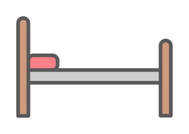 yatak ağı ikonu vektör illüstrasyonu