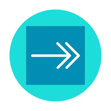 Sağ Ok simgesi, vektör illüstrasyonu basit tasarım