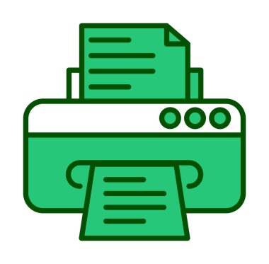 yazıcı simgesi web basit illüstrasyon