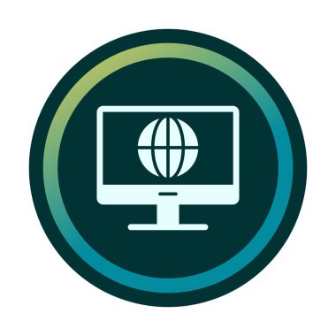 İnternet simgesi vektör illüstrasyonu