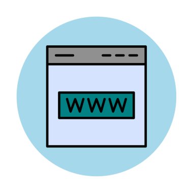 Basit web sitesi arayüzü simgesi, vektör illüstrasyonu